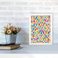 Niedliche Ananas Abstract Kunst Druck