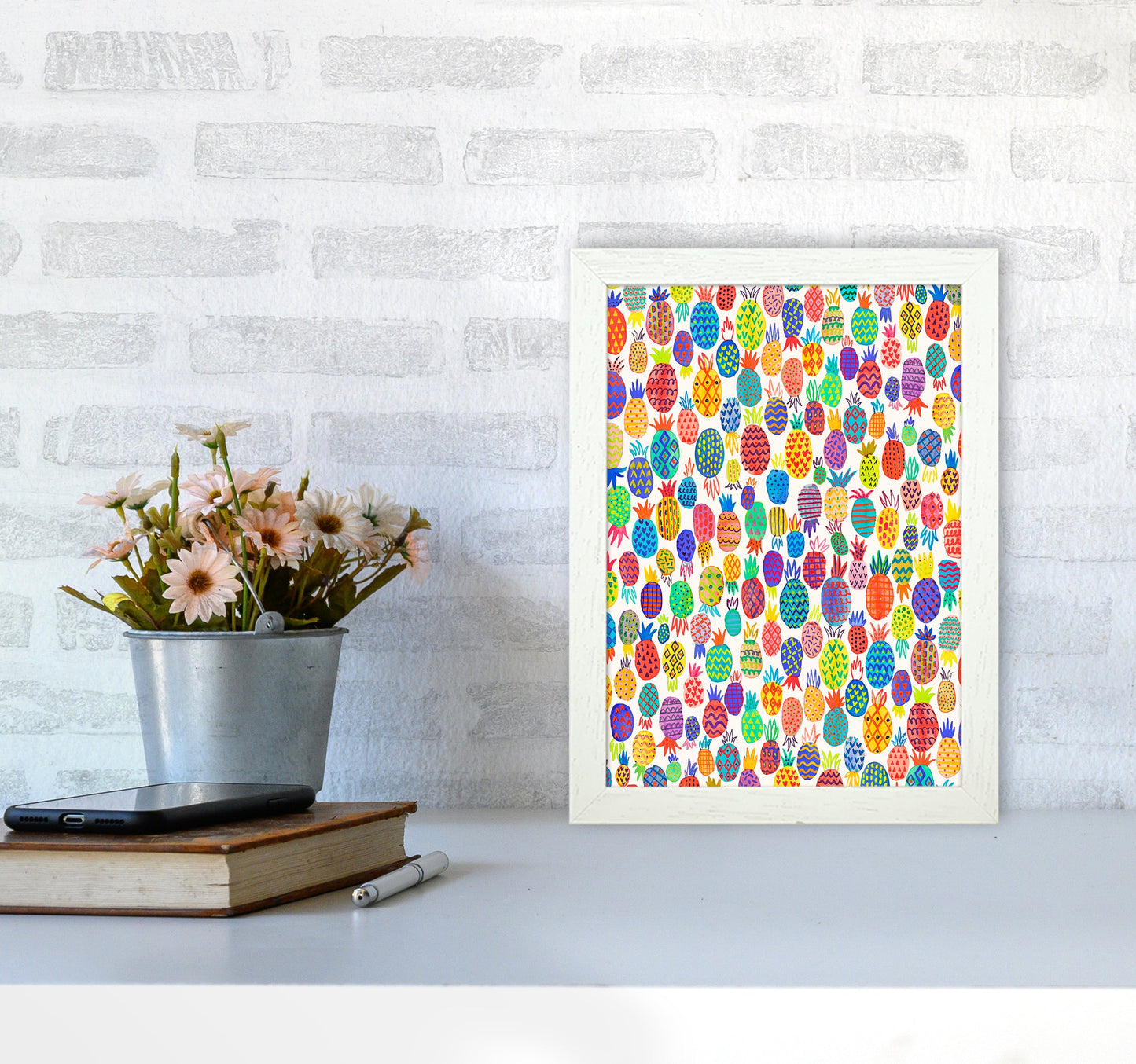 Niedliche Ananas Abstract Kunst Druck