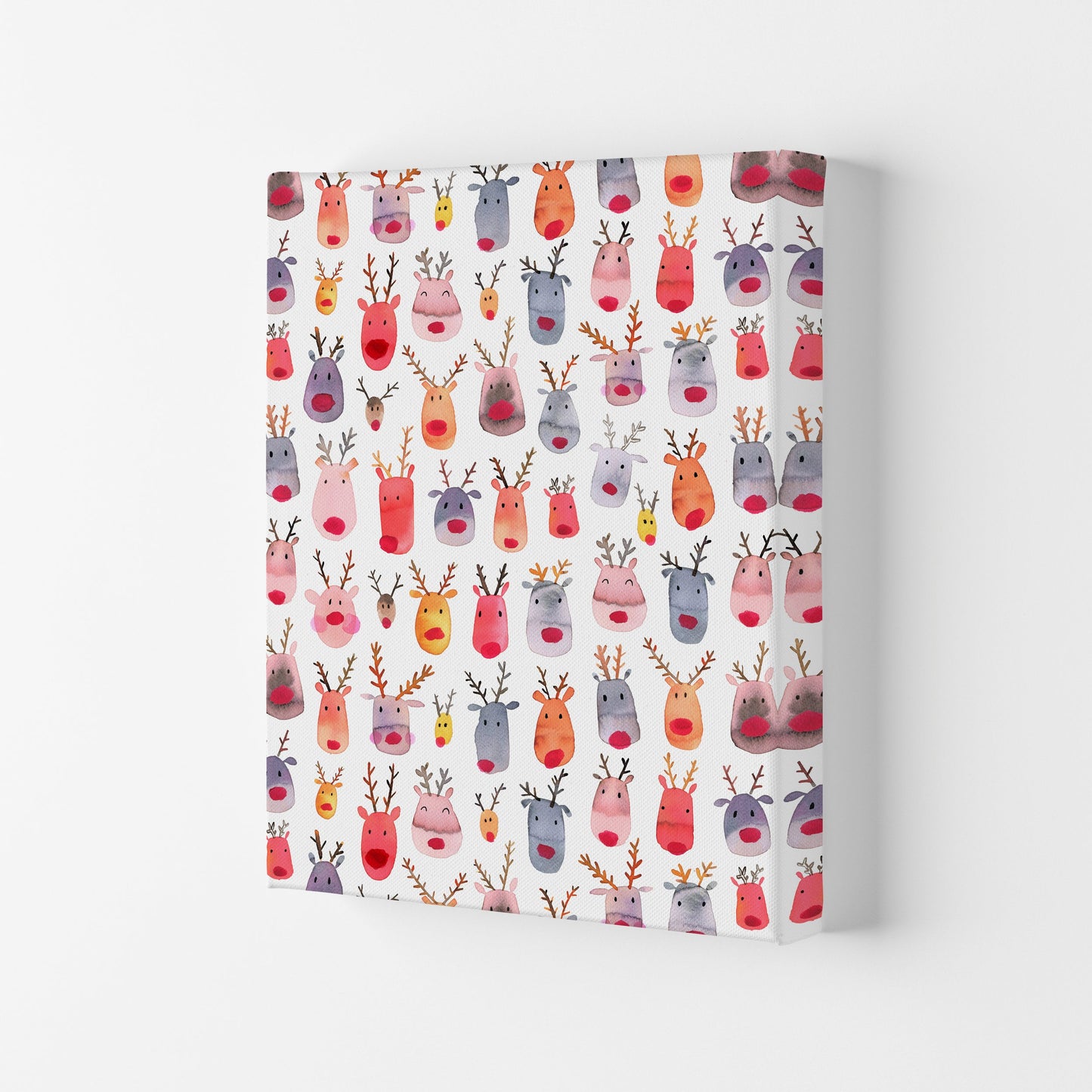 Niedliche Winter-Rehe Kinder Abstract Kunstdruck