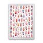 Niedliche Winter-Rehe Kinder Abstract Kunstdruck