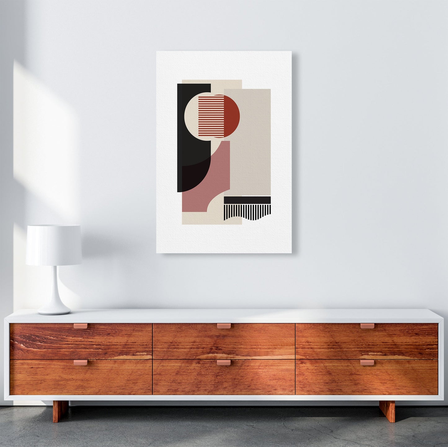 korrektur rose grau Abstrakte Kunst Druck