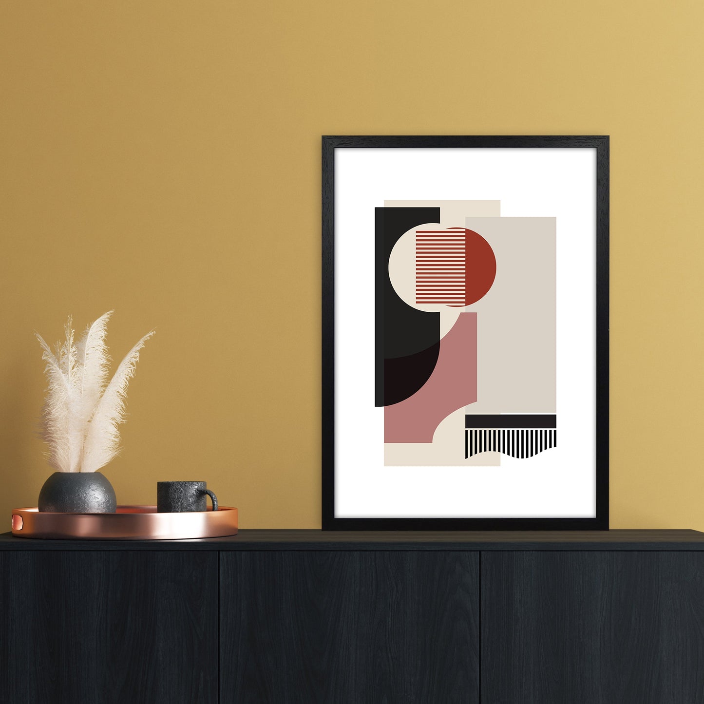 korrektur rose grau Abstrakte Kunst Druck