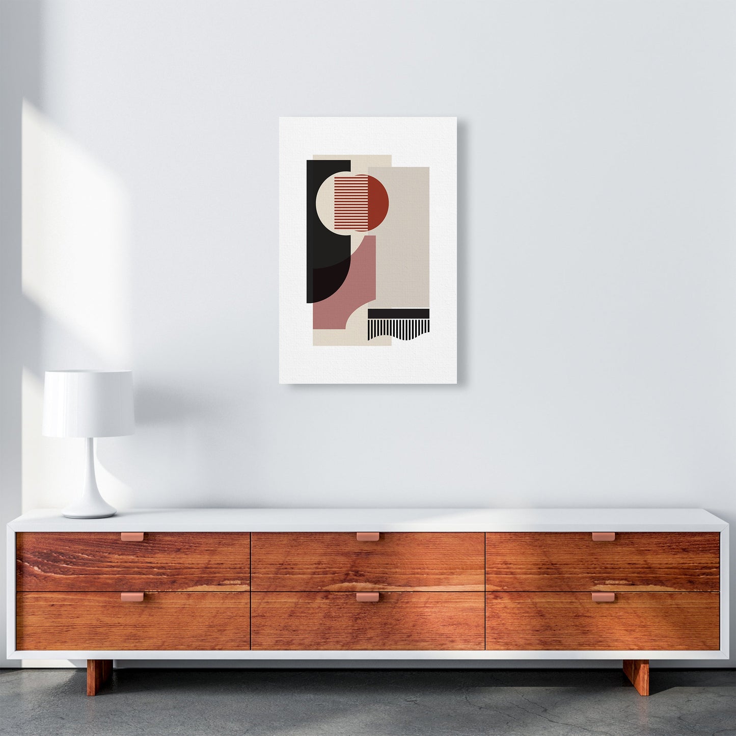 korrektur rose grau Abstrakte Kunst Druck