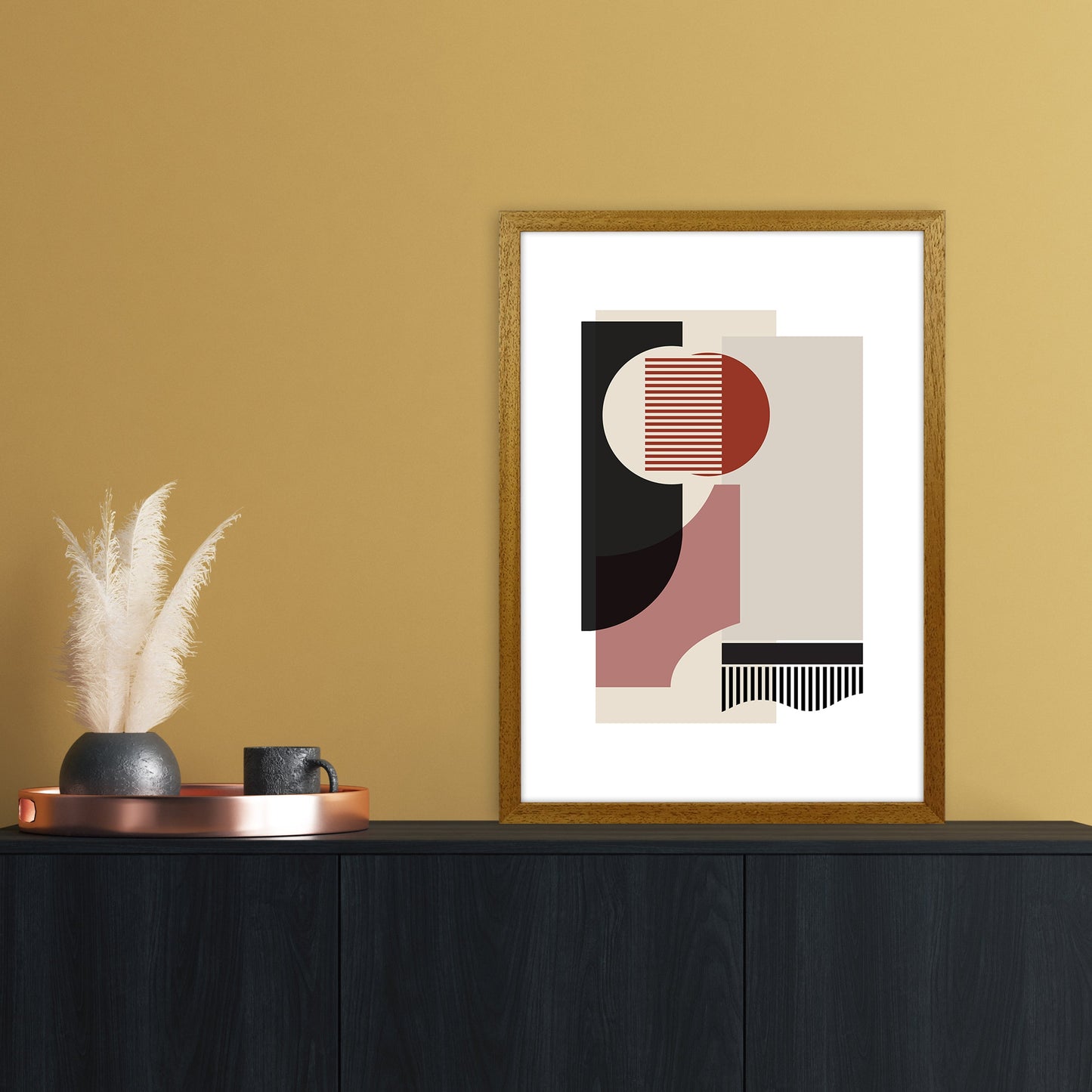 korrektur rose grau Abstrakte Kunst Druck