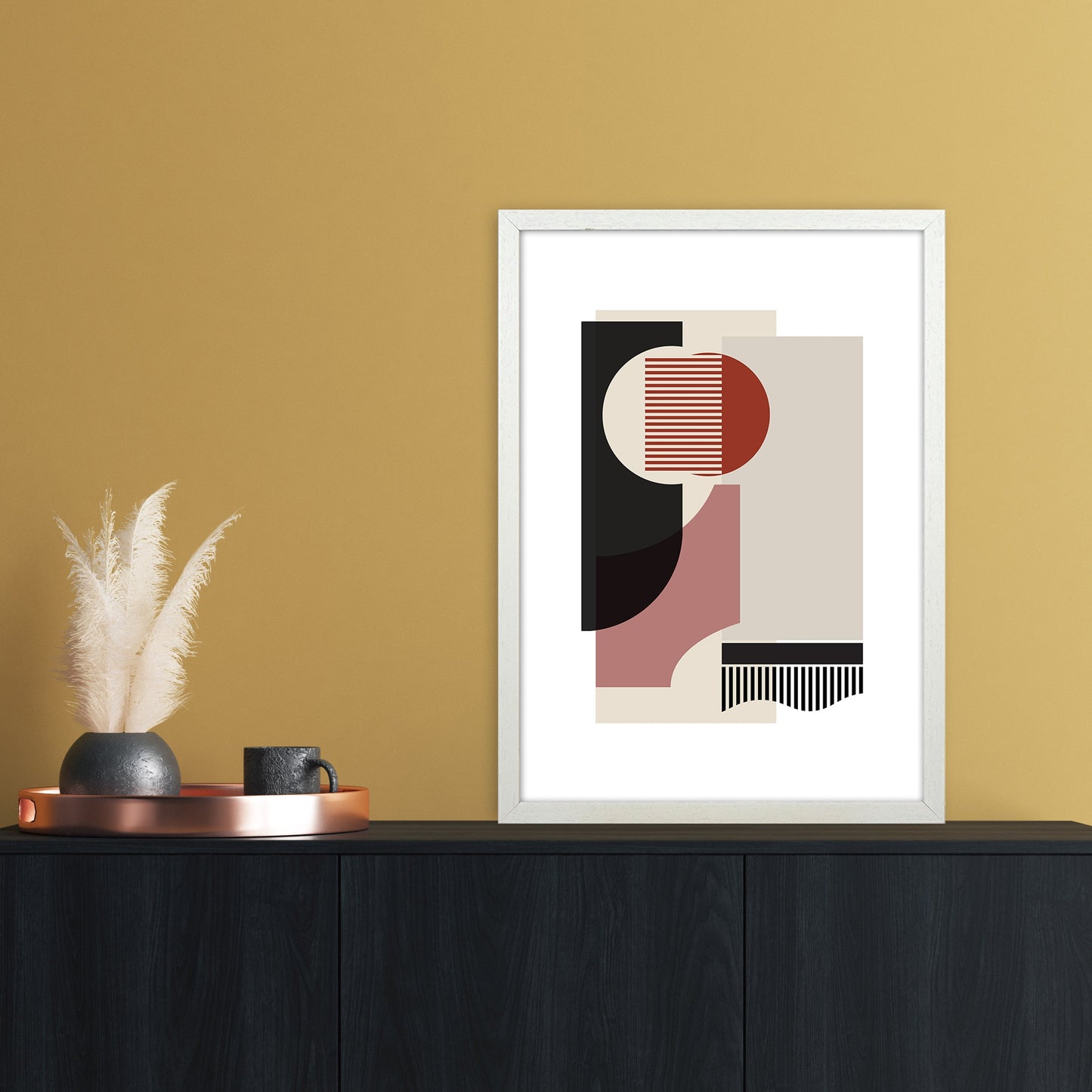 korrektur rose grau Abstrakte Kunst Druck
