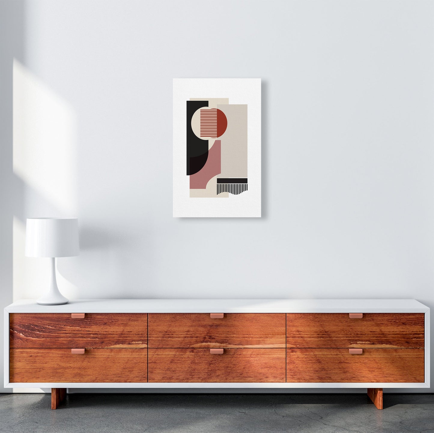 korrektur rose grau Abstrakte Kunst Druck