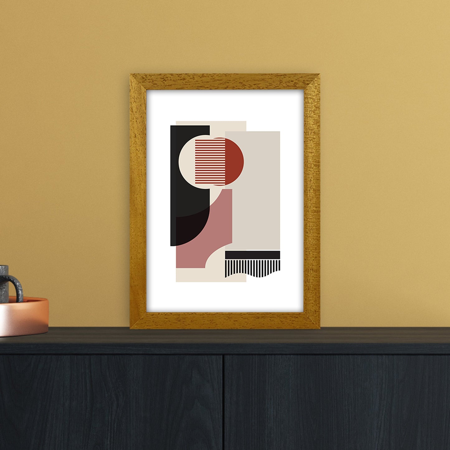 korrektur rose grau Abstrakte Kunst Druck