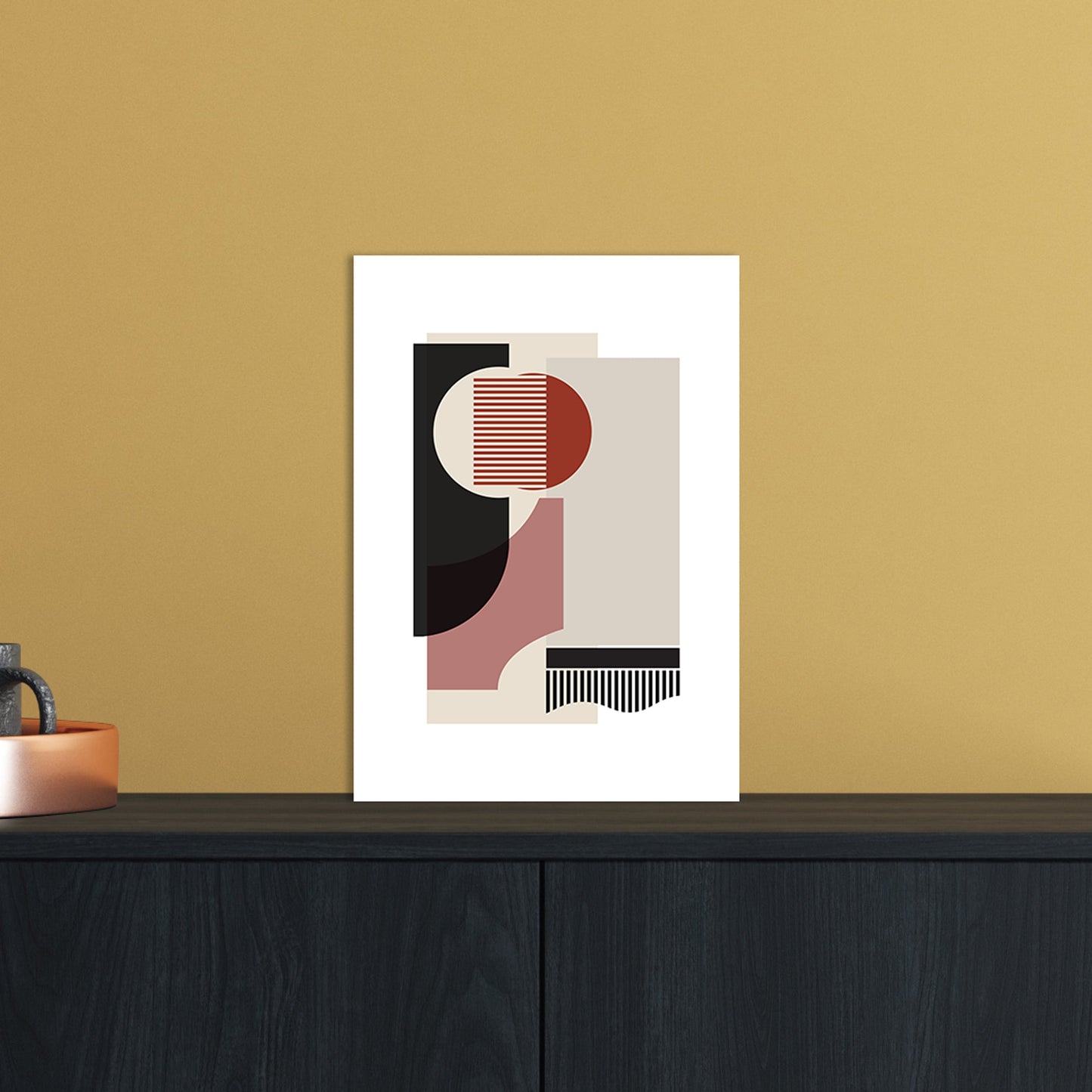 korrektur rose grau Abstrakte Kunst Druck