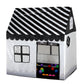 Frendorf | Haushalts Kinder Druck Spielzelt Kleines Spielhaus mit Matte (Schwarz Weiß)