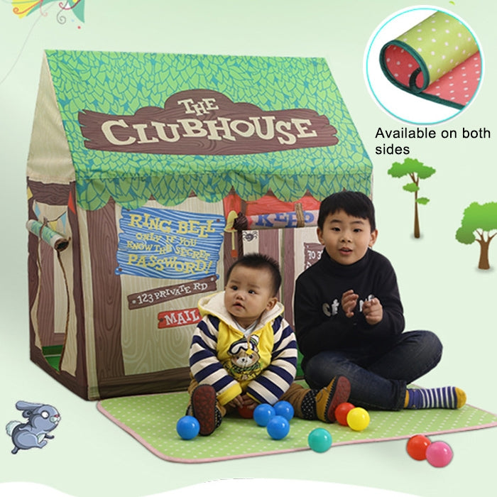 Frendorf | Haushalts Kinder Druck Spielzelt Kleines Spielhaus mit Matte (Schwarz Weiß)