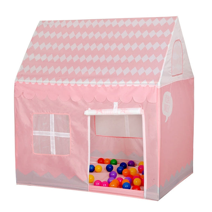 Frendorf | Haushalts Kinder Druckspielzelt Kleines Spielhaus mit 50 Ocean Bällen & Matte (Helles Pink)