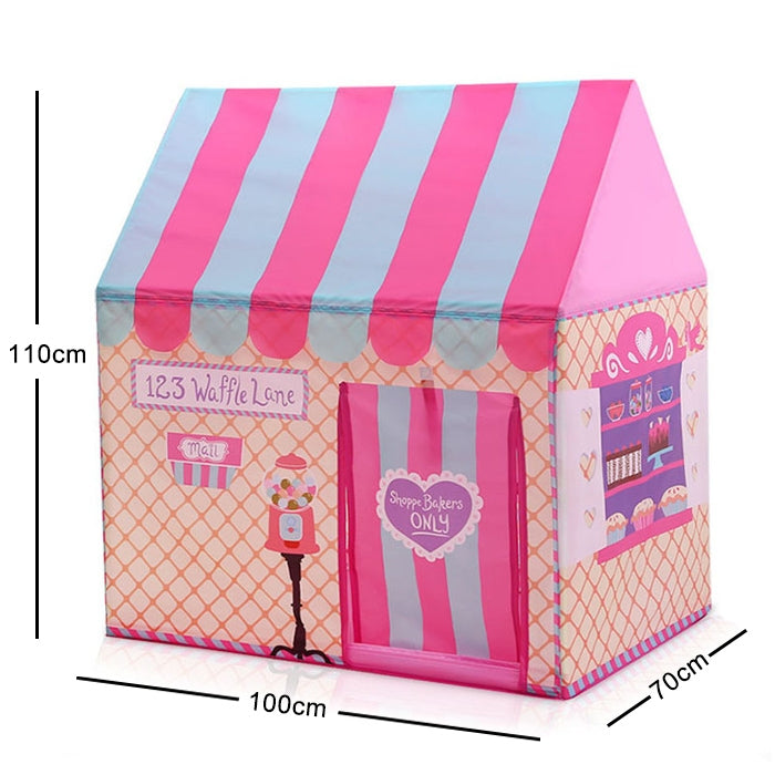 Frendorf | Haushalts Kinder Druckspielzelt Kleines Spielhaus mit 50 Ocean Bällen & Matte (Helles Pink)