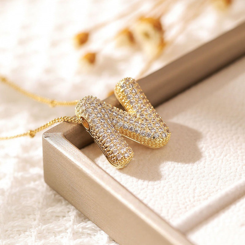 Frendorf | Alphabet-Diamant-Anhänger-Halskette