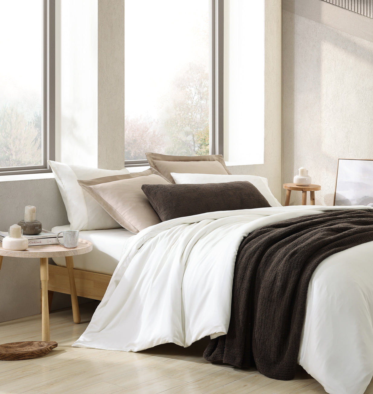 Natürliche Premium Bambus Sham Set