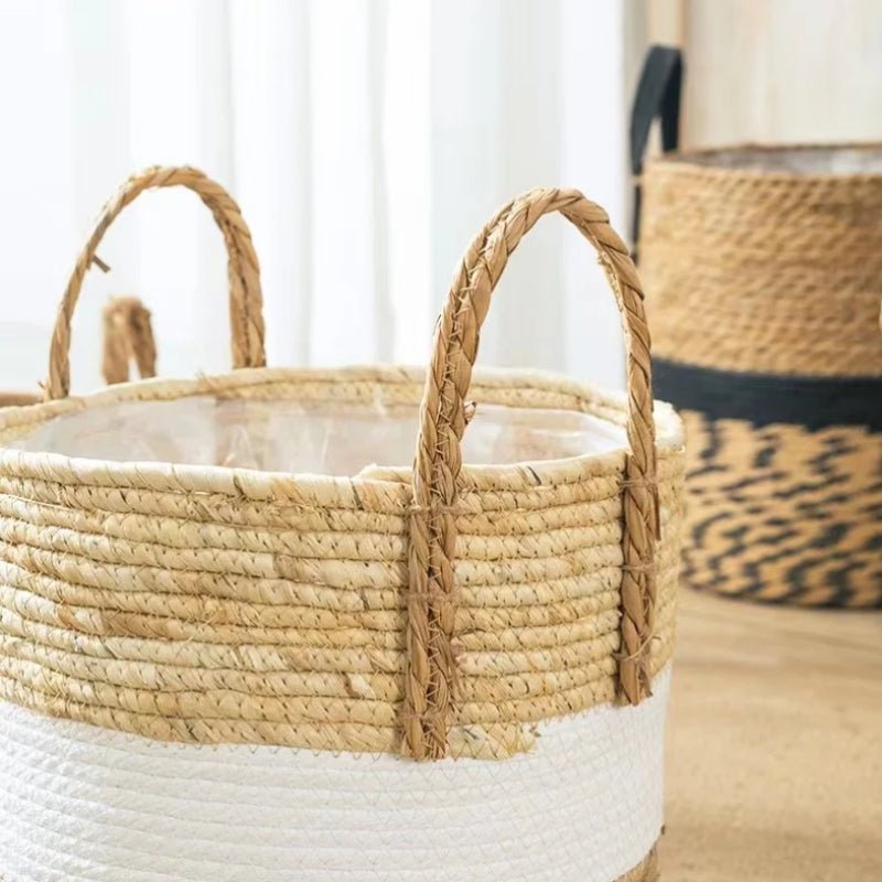 Japandi Serenity: Multifunktionale Rattan-Pflanztöpfe für zenhafte Wohnkultur