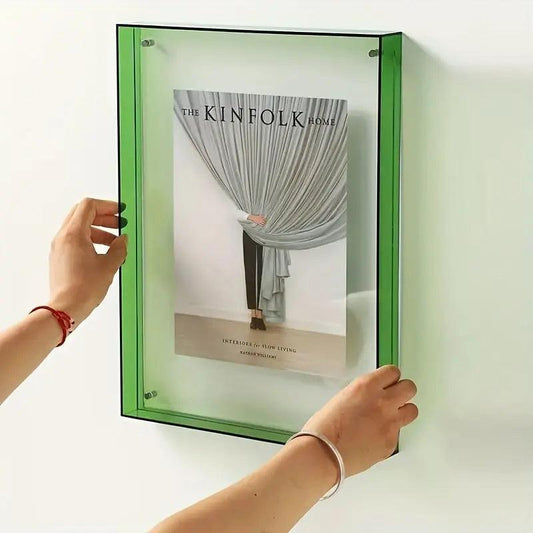 Neon Transparenter Fotorahmen – Minimalistischer Acryl Bilderrahmen für Modernes Dekor
