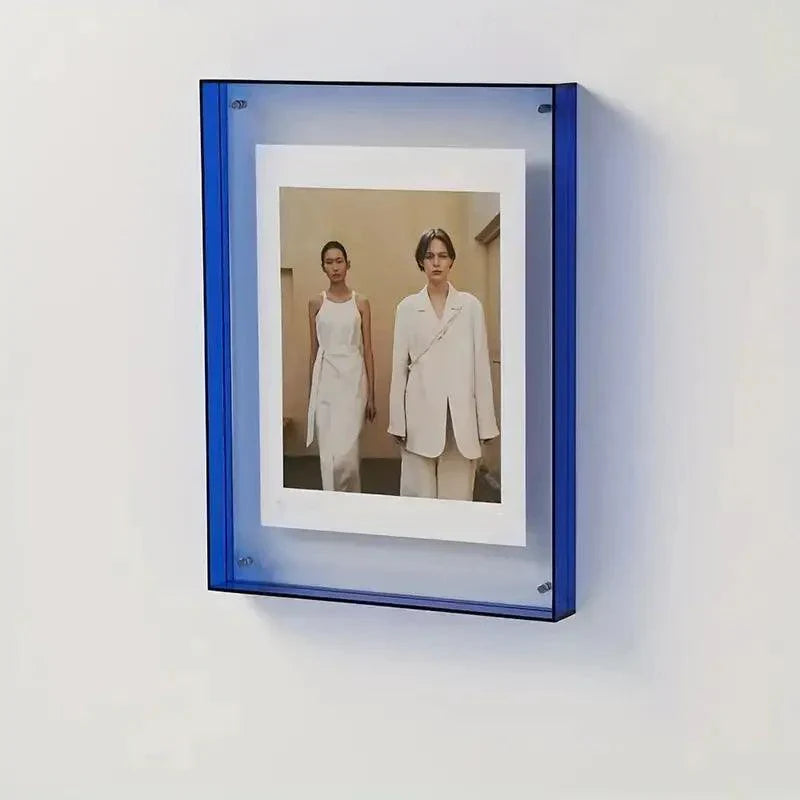 Neon Transparenter Fotorahmen – Minimalistischer Acryl Bilderrahmen für Modernes Dekor