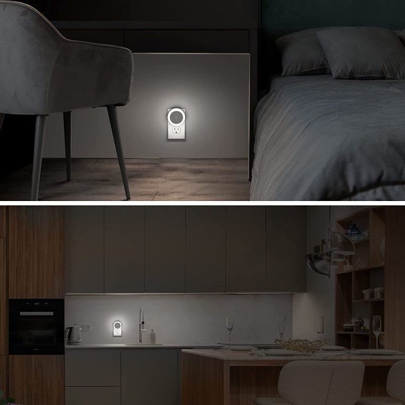 Nachtlichter Stecker in die Wand [4Pack], Nachtlicht mit Lichtsensoren, LED Nachtlicht für das Kinderzimmer, Baby Nachtlicht, Badezimmer Nachtlicht, Treppenlichter, Flurlicht
