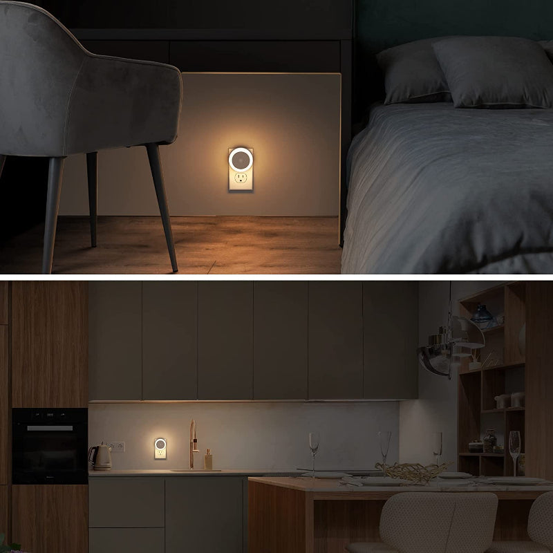 Nachtlichter Stecker in die Wand [4Pack], Nachtlicht mit Lichtsensoren, LED Nachtlicht für das Kinderzimmer, Baby Nachtlicht, Badezimmer Nachtlicht, Treppenlichter, Flurlicht