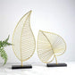 Frendorf | LeafyGlow Skulptur Dekofigur aus Metall | Ginkgo-Design | Wohnaccessoire | Tisch- und Regaldekoration