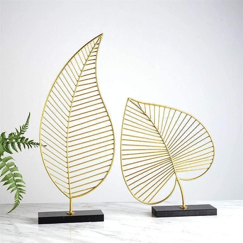 Frendorf | LeafyGlow Skulptur Dekofigur aus Metall | Ginkgo-Design | Wohnaccessoire | Tisch- und Regaldekoration