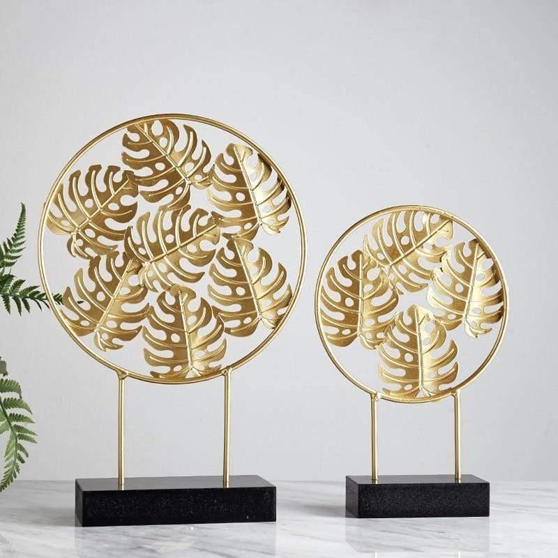 Frendorf | LeafyGlow Skulptur Dekofigur aus Metall | Ginkgo-Design | Wohnaccessoire | Tisch- und Regaldekoration