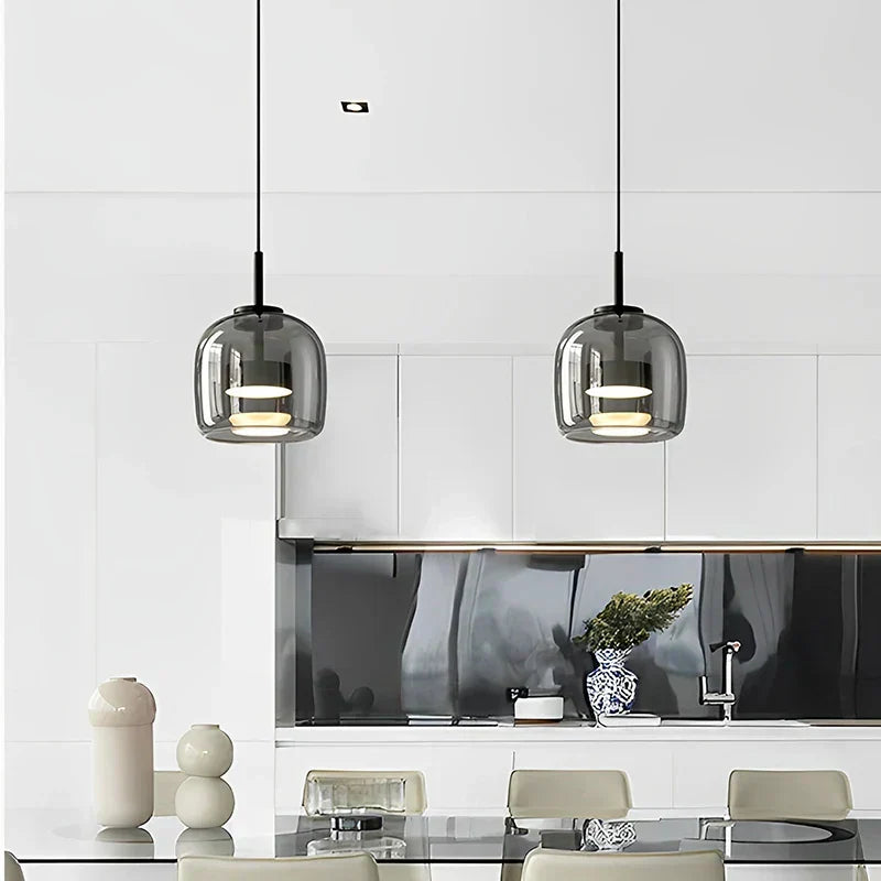 Frendorf | LumiPure Glas Pendelleuchte | Modernes Design | Stimmungslicht | Perfekt für Esszimmer & Wohnzimmer
