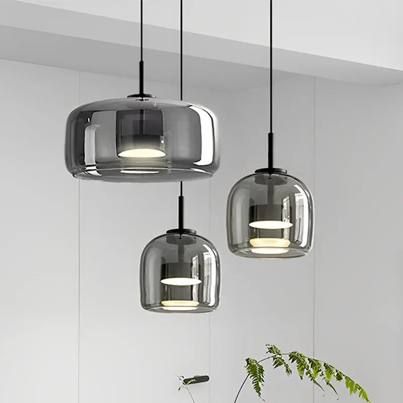 Frendorf | LumiPure Glas Pendelleuchte | Modernes Design | Stimmungslicht | Perfekt für Esszimmer & Wohnzimmer