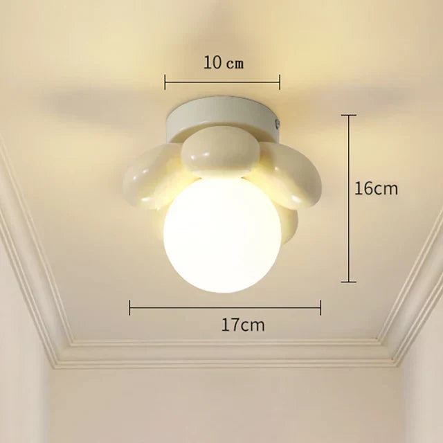 Frendorf | BloomGlow – Moderne Blumen-Deckenlampe mit Glaskugel