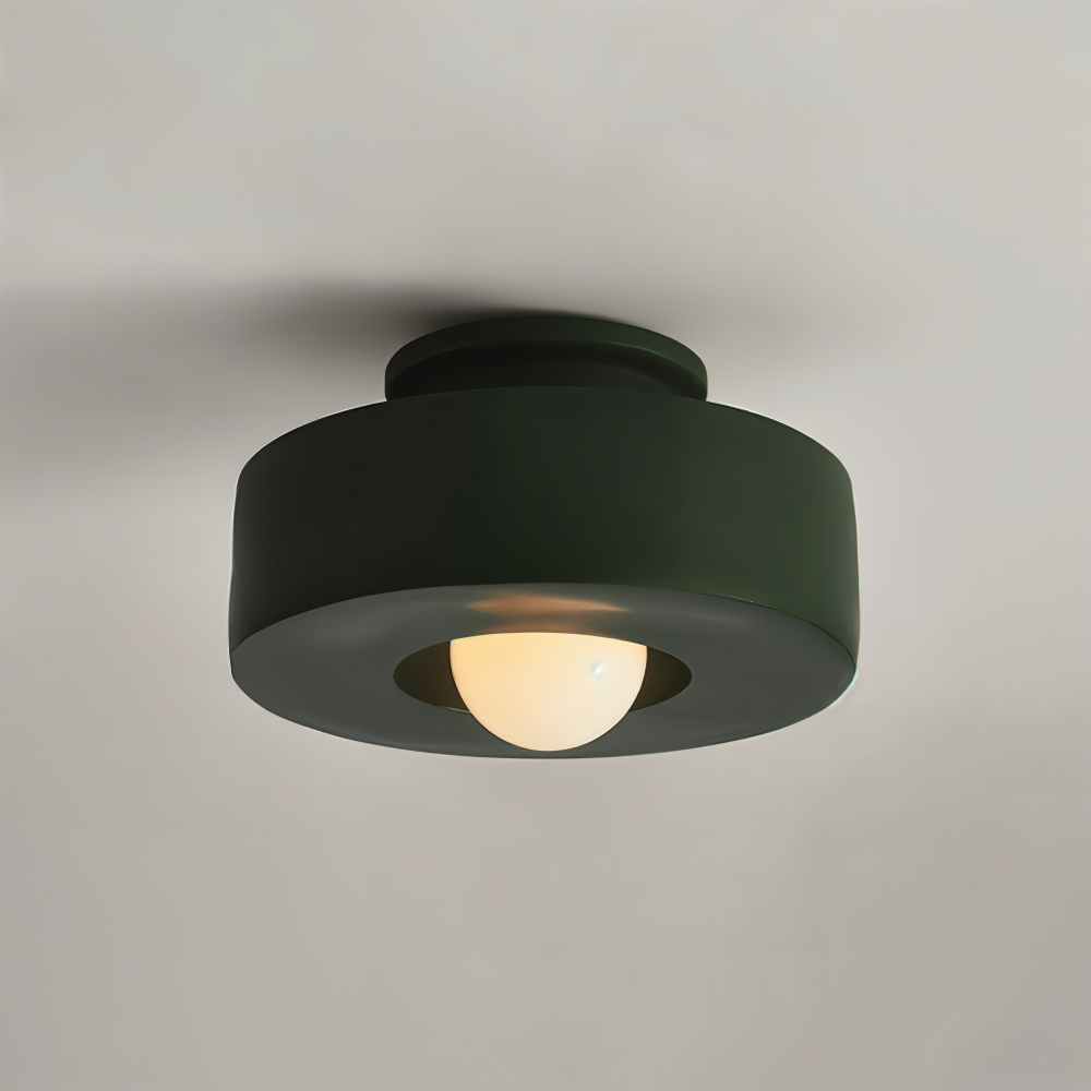 Frendorf | Nordische Deckenleuchte - LED Runde Licht Decke - Harz Semi Flush Beleuchtung
