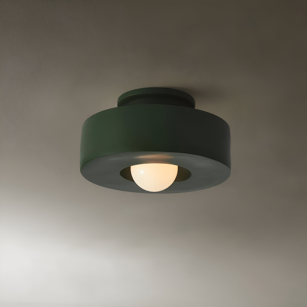 Frendorf | Nordische Deckenleuchte - LED Runde Licht Decke - Harz Semi Flush Beleuchtung