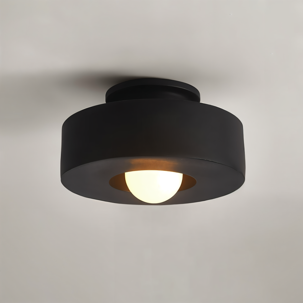 Frendorf | Nordische Deckenleuchte - LED Runde Licht Decke - Harz Semi Flush Beleuchtung