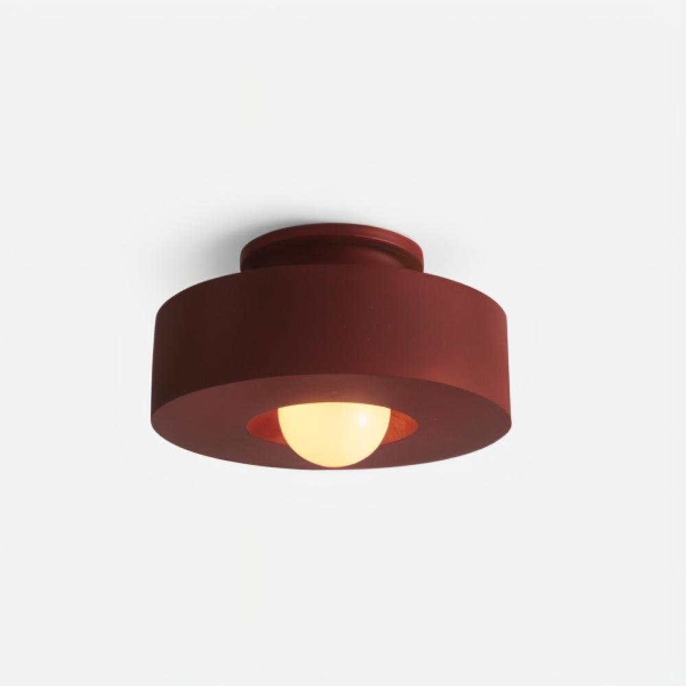 Frendorf | Nordische Deckenleuchte - LED Runde Licht Decke - Harz Semi Flush Beleuchtung