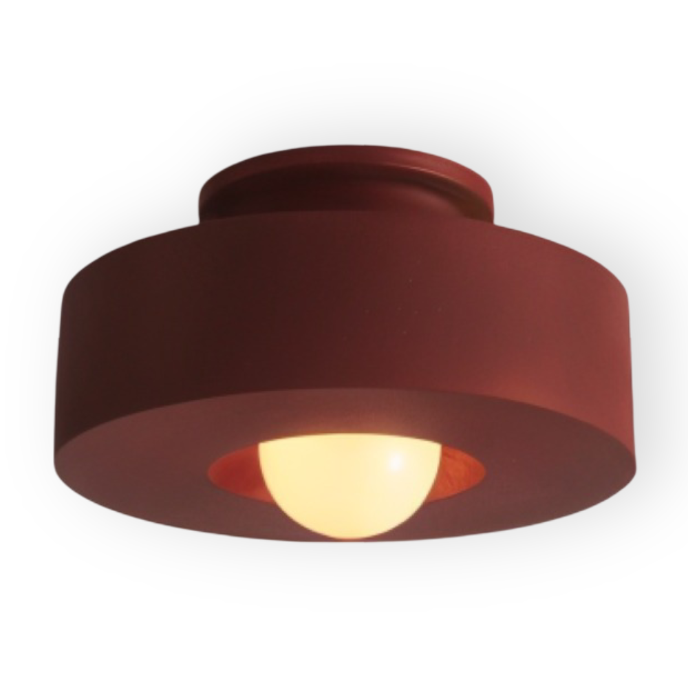 Frendorf | Nordische Deckenleuchte - LED Runde Licht Decke - Harz Semi Flush Beleuchtung