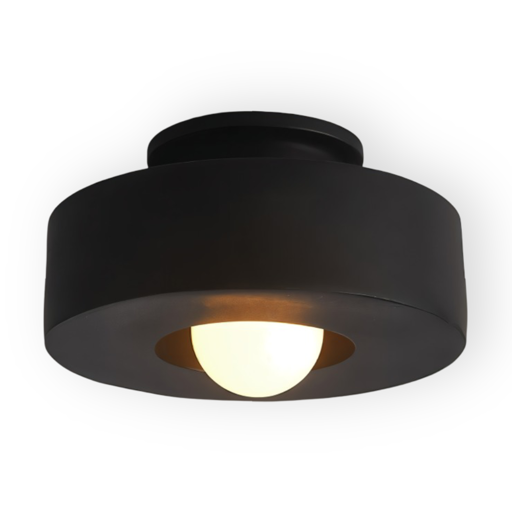 Frendorf | Nordische Deckenleuchte - LED Runde Licht Decke - Harz Semi Flush Beleuchtung