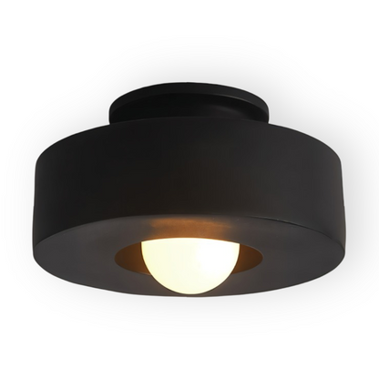 Frendorf | Nordische Deckenleuchte - LED Runde Licht Decke - Harz Semi Flush Beleuchtung