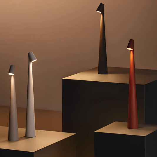 Frendorf Minimalistische LED-Tischlampe | Kabellos | Dimmbar | Leselampe | Esszimmerbeleuchtung
