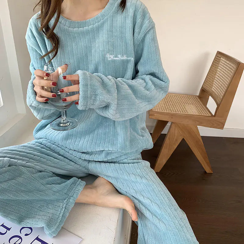Frendorf | Winter-Pyjama-Set aus weichem Samt