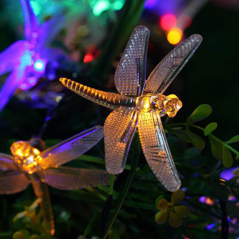 Frendorf | SolarGlim Dragonfly LED Lichterkette | Solarbetrieben | Wasserdicht | Party- & Gartenbeleuchtung