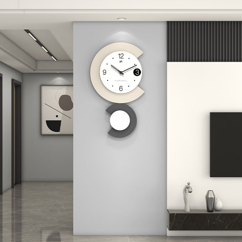 Moderne LED-Lampe Stille Wanduhr für Wohnzimmer
