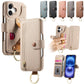 Frendorf | Lychee-Getreide-Leder-Wallet-Flip-Case für iPhone
