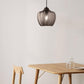 Frendorf | LuxeWave Nordic Glas-Pendelleuchte | Wellenstruktur | 1-Licht Barrel Design | Rauchgrau & Cognac Optionen