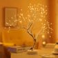 Frendorf | SpiritGlow LED Baum Tischlampe | Magisches Stimmungslicht | Kabellos | Deko für Zuhause