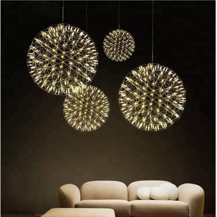 Frendorf | StarFlare LED Feuerwerk Pendelleuchte | Modernes Design | 12 bis 92 Lichtkugeln | Deko-Leuchte für Wohnzimmer & Esszimmer