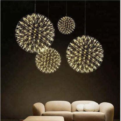 Frendorf | StarFlare LED Feuerwerk Pendelleuchte | Modernes Design | 12 bis 92 Lichtkugeln | Deko-Leuchte für Wohnzimmer & Esszimmer