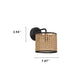 Frendorf | Ravelle Rattan Wandlampe | Modernes Webdesign | Trommelform | Stimmungsvolle Beleuchtung für Zuhause