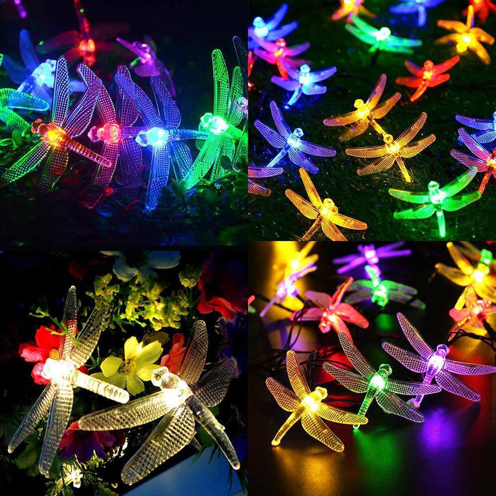 Frendorf | SolarGlim Dragonfly LED Lichterkette | Solarbetrieben | Wasserdicht | Party- & Gartenbeleuchtung