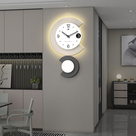 Moderne LED-Lampe Stille Wanduhr für Wohnzimmer