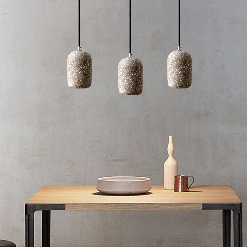 Terrazzo Zylindrische LED Zement LED Pendelleuchte
