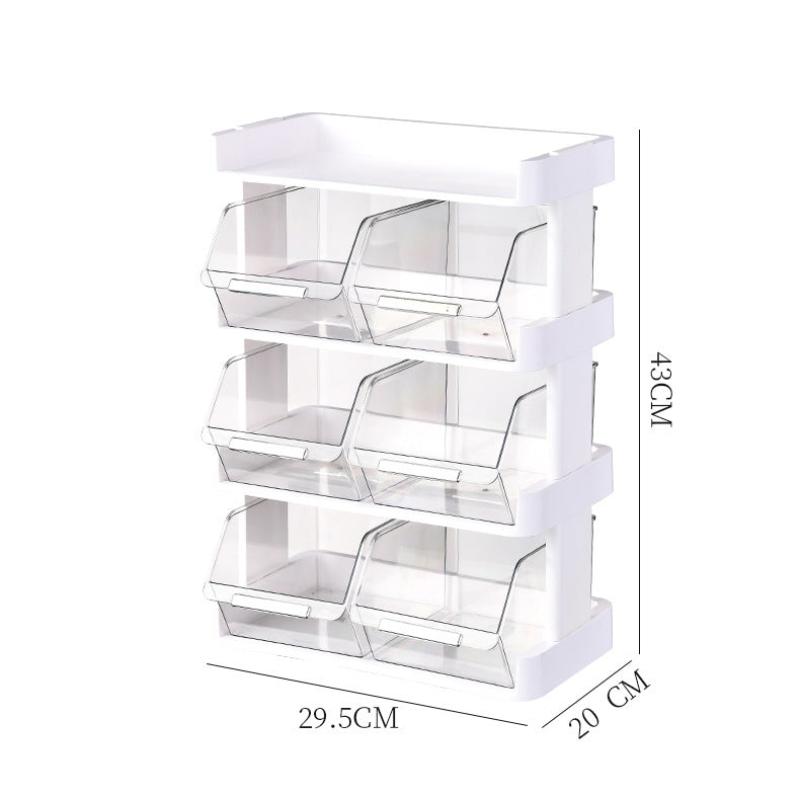 Kompakte transparente Schubladenspeicherbox